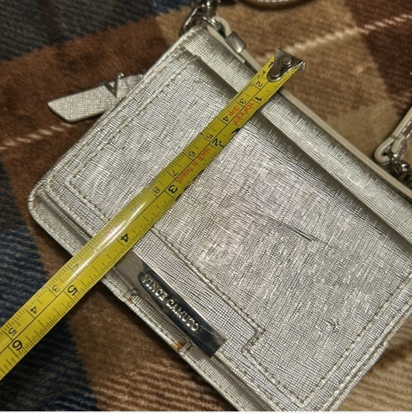 Vince Camuto Shimmering Silver Crossbody Wallet - Picture 12 of 16